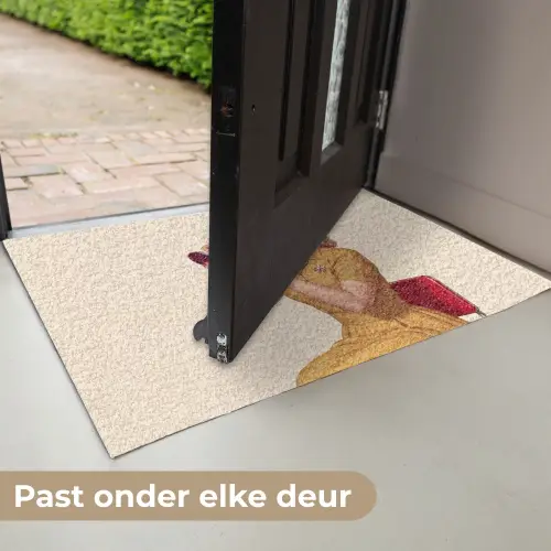 Illustratie - Mascara - Vrouw - Geel Deurmat klein -USP_NL