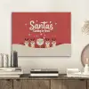 Illustratie - Kerstman - Rendieren - Rood PET vilt klein -sfeer1