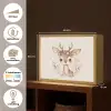 Hert - Bohemian - Bloemen - Bosdieren Light Box met batterij (Wandlamp kind) middel -USP_websiteoverzichtNL