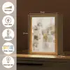 Abstracte vierkanten - Aardetonen - Mistig Light Box met kabel (Tafellamp) klein -USP_FR