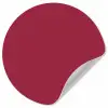 Rood - Effen kleur Wandcirkel behangsticker klein 186 -3d