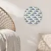 Vis - Patroon - Blauw Akoestische PET Vilt - Rond klein 838 -sfeer4