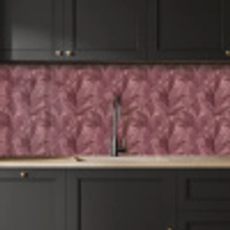 Bladeren - Patroon - Paars keuken achterwand 2 middel 871 -sfeer1