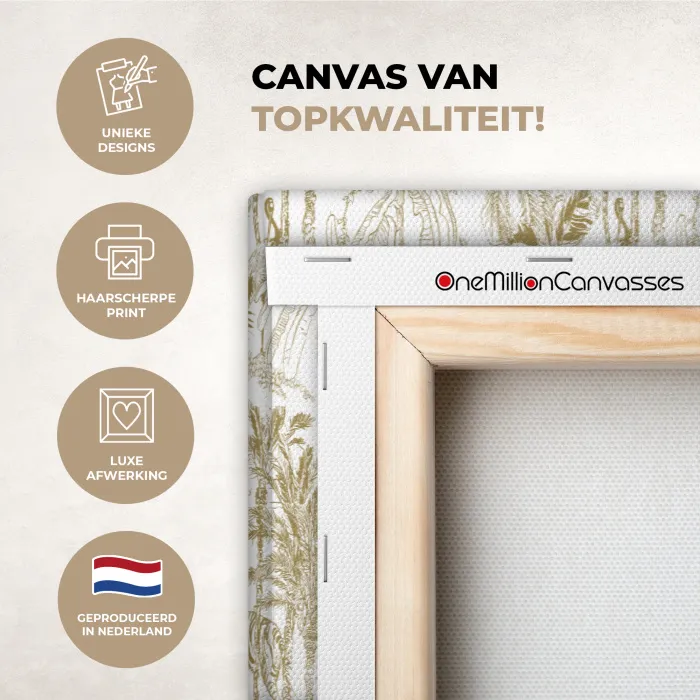 Tijger - Oerwoud - Beige canvas 2cm xxl 828 -sfeer2