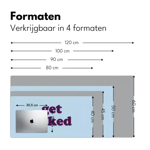 Speels - Boodschap - Blauw Muismat XXL klein -sfeer5