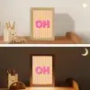 Tekst - Strepen - Roze Light Box met kabel (Kinderlampje) klein -sfeer3_kind