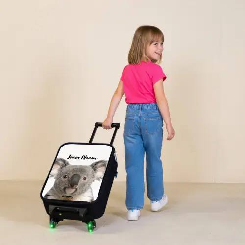 Schattige Koala Beer Kinderkoffer - Zwart klein -sfeer1