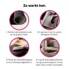 Zwarte draak - Rookwolken - Rood Inductie beschermer vinyl 3mm klein -wsfeer9_website