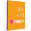 Oranje - Love - Valentijn canvas 2cm klein -z3d