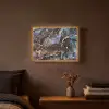 Marmer - Goud - Rosé Light Box met batterij (Wandlamp) middel -sfeer4