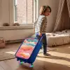 Abstracte golven Kinderkoffer - Blauw klein -sfeer1