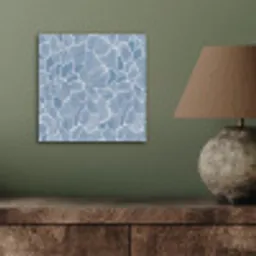 Abstract - Blauw - Bladeren aluminium wit klein -sfeer2