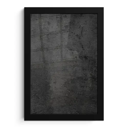 Beton - Robuust - Vintage - Rustiek - Grijs - Zwart fotolijst zwart zonder passe partout klein -3d