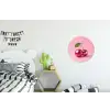 Disco - Kersen - Roze Wandcirkel aluminium klein -kinderkamer