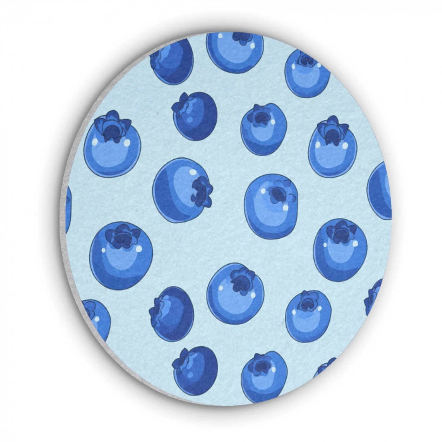 Bessen - Modern - Blauw Akoestische PET Vilt - Rond klein 838 -3d