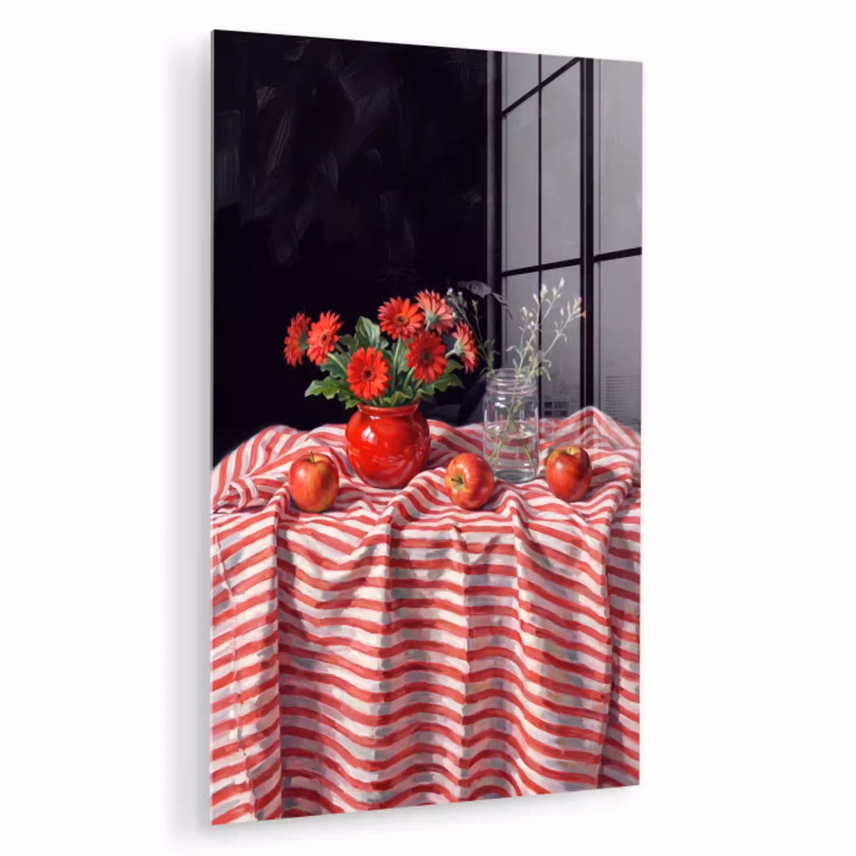Rode bloemen - Vaas plexiglas 5mm klein -zzzproduct_nieuw