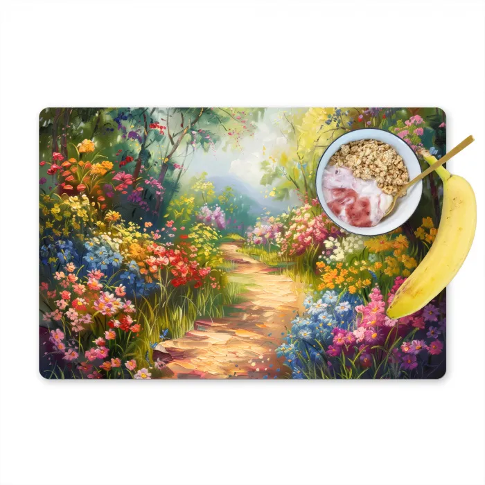 Natuur - Landschap - Bloemen - Kleurrijk Placemat vinyl groot -zzzproduct_Kitchenyeah-website