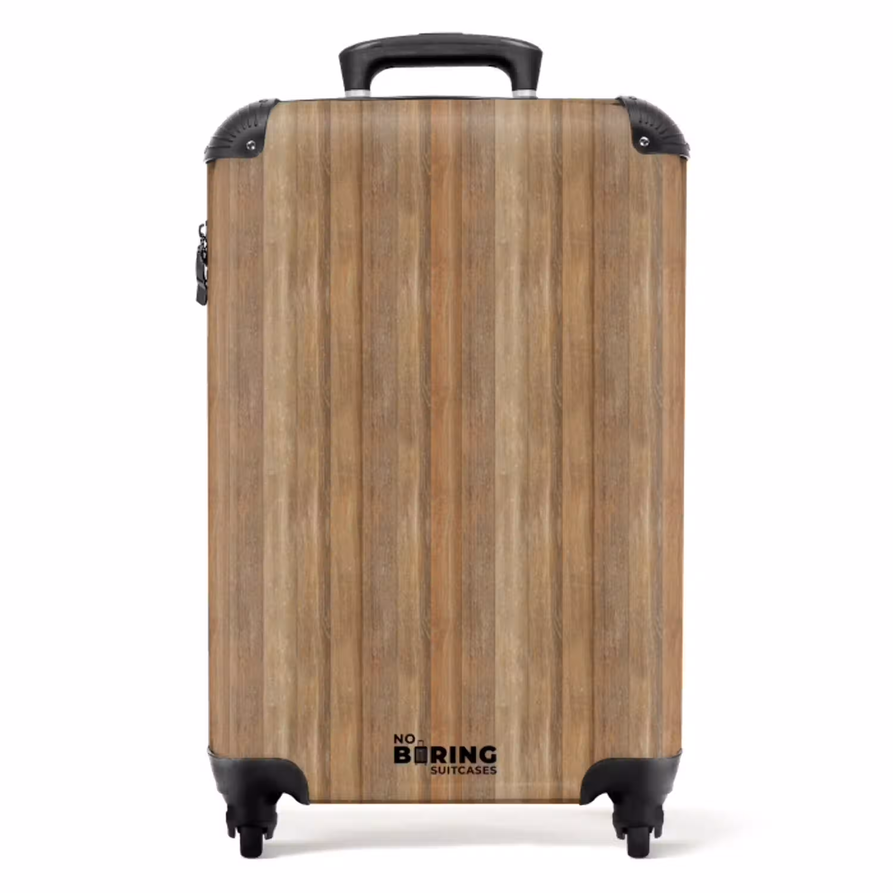 Warme houttint met verticale planken NBS - Handbagage koffer - Volwassenen Unisex middel -productfoto_recht