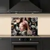 Meisje met de parel - Bloemen - Vermeer - Pastel - Kunstwerk - Schilderij - Oude meesters keuken achterwand spatscherm klein -sfeer1