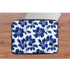 Floraal - Modern - Blauw laptophoes neopreen klein 279 -tafel