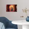 Colosseum - Rome - Roze Bloemen poster papier klein -sfeer3