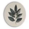 Laurierbladeren - Bloemknoppen - subtiel Akoestische PET Vilt - Rond klein -3d