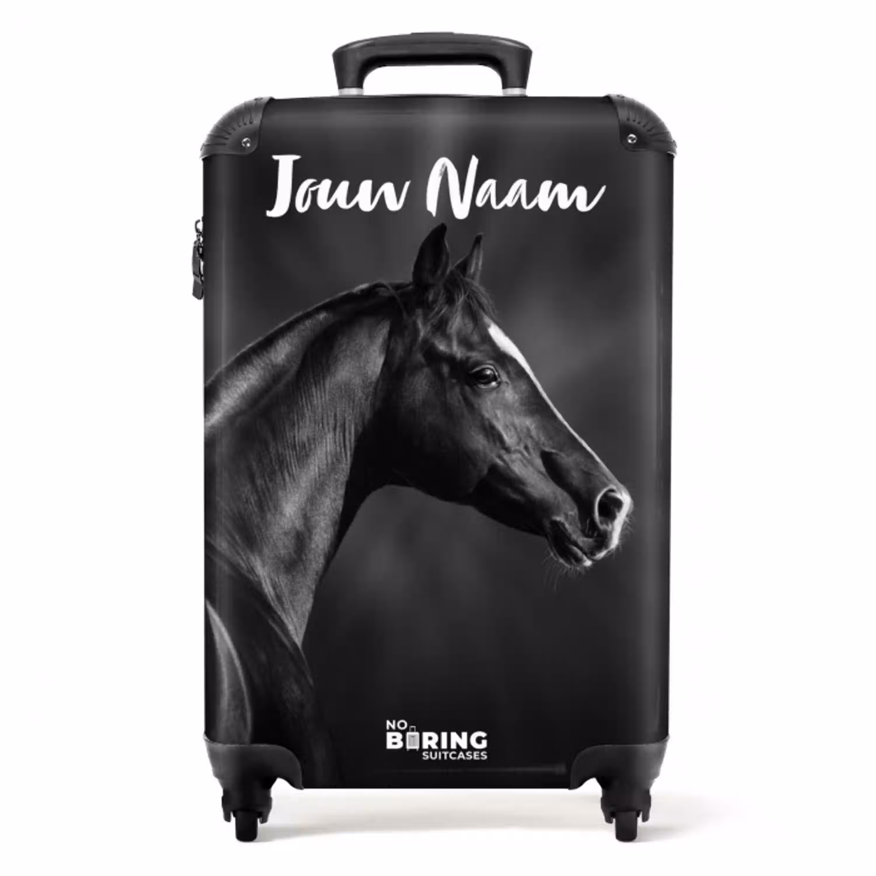 zwarte-hengst-in-profiel-paardenkracht NBS - Handbagage koffer - Kinderen Unisex middel -productfoto_recht