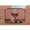 Illustratie - Vogel - Vlakken - Kleurrijk laptophoes neopreen klein -tafel