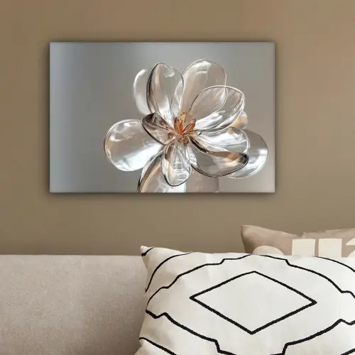 Bloem - Glazen - Doorzichtig canvas 2cm klein -sfeer3