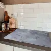 Leisteen - Beton - Retro - Structuren - Grijs - Rustiek Inductie beschermer vinyl 3mm klein -sfeer3