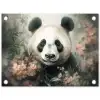 Panda - Dieren - Bloemen - Planten tuinposter los doek klein -3d