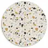 Terrazzo -  Patroon - Neutraal - Zacht - Multi Wandcirkel kunststof plaat 5mm dik klein 188 -3d