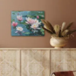 Waterlelies - Bloemen - Roze - Water PET vilt klein -sfeer4