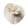 Bloem - Beige - Verf - Schaduw Wandcirkel Organisch Plexiglas middel -3d