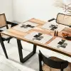 Aardetinten - Abstracte compositie - Eenvoudige vormen Placemat vinyl groot -zzsfeer4_Kitchenyeah-website