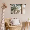 Gebouw - Palmbomen - Beige - Zon Wandkleed katoen klein -wsfeer5_kind