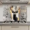 Abstract - Hert - Gewei - Goud keuken achterwand spatscherm klein -3d_website