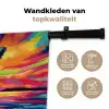 Zonsondergang - Walvis - Geschilderd - Kleurrijk Wandkleed katoen klein -sfeer2