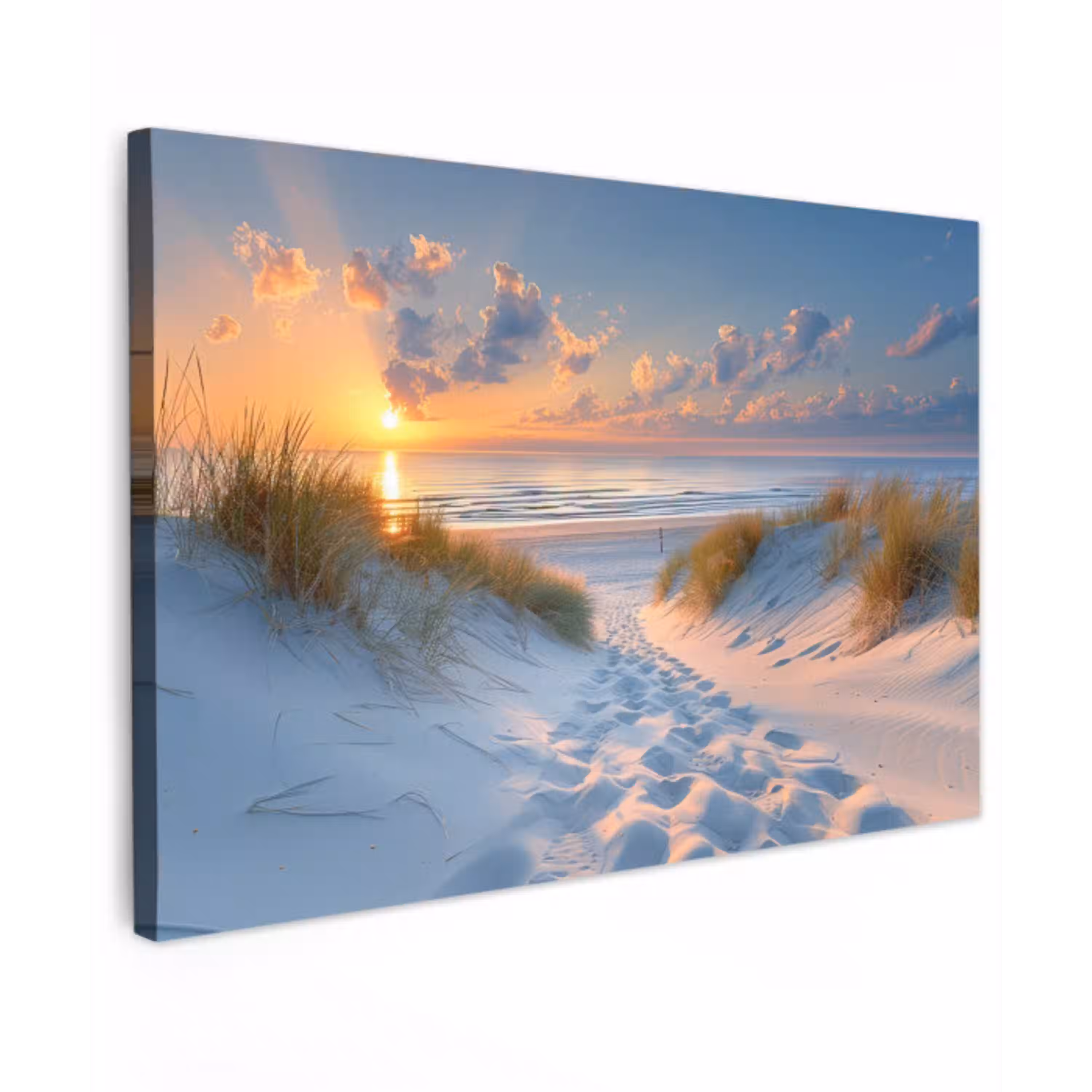 Zonsondergang - Strand - Natuur - Zee - Zomer canvas 2cm klein -z3d