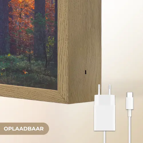 Bos - Zon - Natuur - Herfst Light Box met batterij (Wandlamp) middel -USP_websiteoplaadbaarNL
