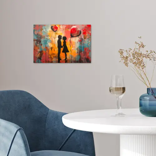 Street art - Liefde - Graffiti - Kunst - Banksy poster papier klein -sfeer3