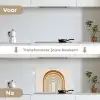 Minimalistisch - Boog - Lijnen - Beige keuken achterwand spatscherm klein -voor_na_NL