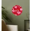 Patroon - Hartjes - Roze - Valentijn Wandcirkel behangsticker klein -sfeer2