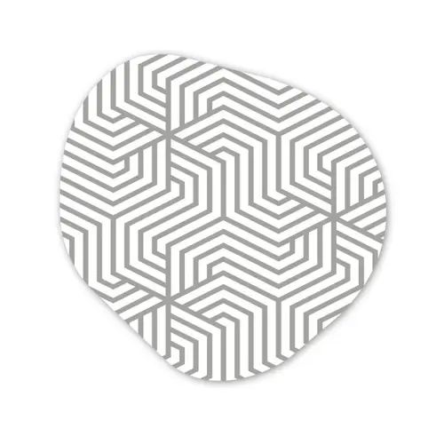 Lijn - Design - Geometrie - Patroon Wandcirkel Organisch Forex 3mm klein 629 -3d