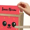 Aardbei - Gezichtje - Rood Light Box met kabel (Kinderlampje) klein -USP_websiteprintNL