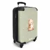 Een bruine beer die een boek leest - Groen NBS - Handbagage koffer - Volwassenen Unisex middel -productfoto_3d