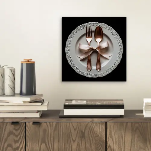 Rose - Strik - Bestek aluminium wit klein -sfeer1