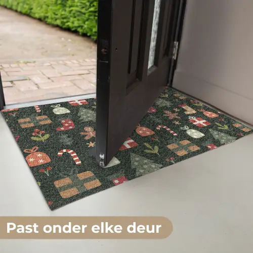 Illustratie - Kerstfiguren - Groen Deurmat klein 898 -USP_NL
