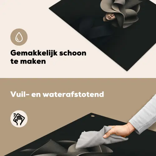 Zwarte - Hoed - Vrouw Inductie beschemer met haakjes klein -ky-schoon-nl