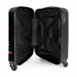 Roze rolschaatsen met verf NBS - Handbagage koffer - Unisex middel -binnenkant